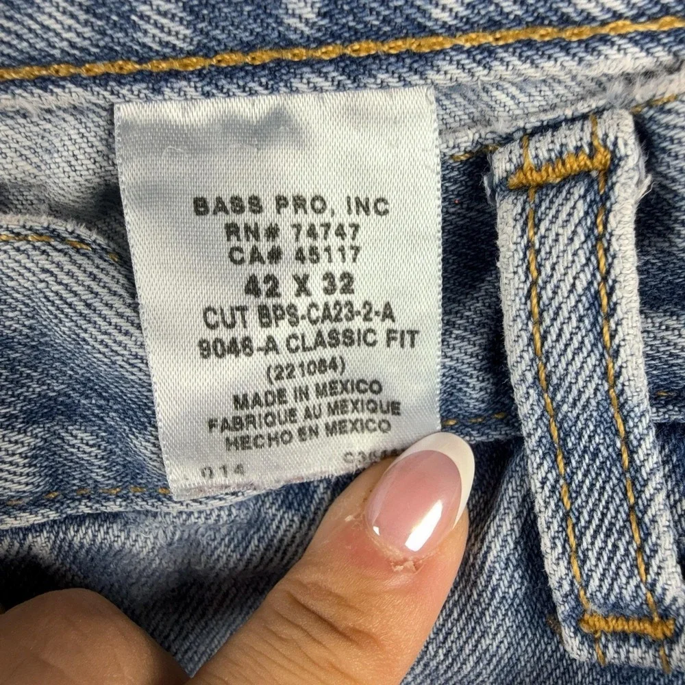 VTG RedHead Jeans Mens 42 Light Wash Blue Classic Fit Straight Denim 9046-A
